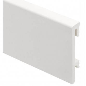 ПВХ Плинтус Bravo 80, White, 240 x 8 x 1,6см, Yutra*
