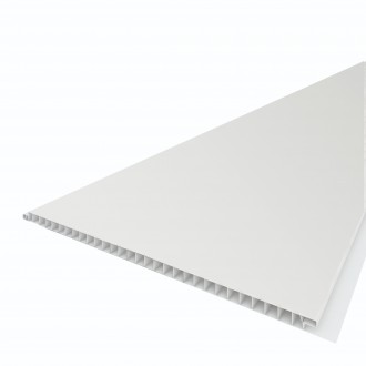 PVC Panelis Sienu / Griestu apdarei, Ecoline White 250, 25x265cm Vilo