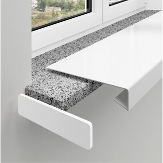 Покрытие подоконника ПВХ 38 см x 200 см, Белый (White) Vilo*