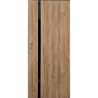 Iekšdurvis 60/70/80 - 203cm, Natural Oak - ASTORIA BLACK 01 ar...