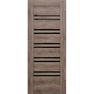 Iekšdurvis 60/70/80 - 204cm ECO-FLORENCJA 2 , Grey Oak, ar Melnu...