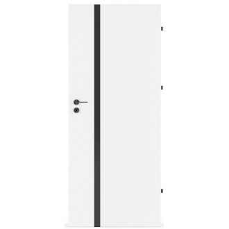 Iekšdurvis 60/70/80 - 203cm, White - ASTORIA BLACK 01 ar Melnu...