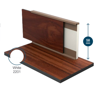 PVC Grīdlīste GRABOPROFIL DESIGN 4 krāsas (58x2200mm)